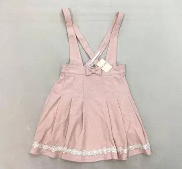 LIZ LISA 핑크 크로스 스트랩 플레어 스커트