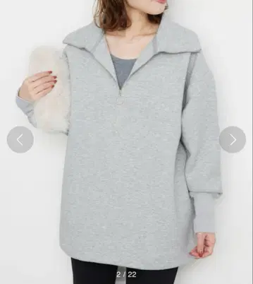 슬로브 이에나 종이상자 니트 하프 지퍼 풀오버