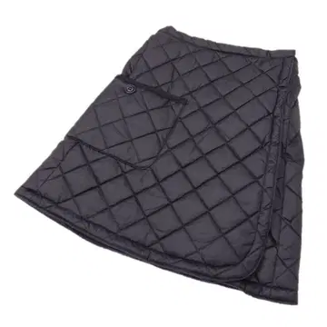 L 사이즈 안감 플리스 무릎 기장 랩 스커트 리버서블 216400 블랙