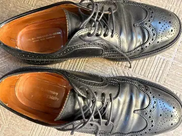 Alden 블랙 윙팁 슈즈