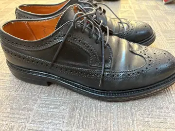 Alden 블랙 윙팁 슈즈