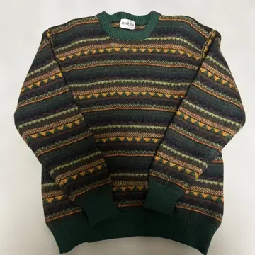 구제 의류 M 사이즈 니트 스웨터 그린