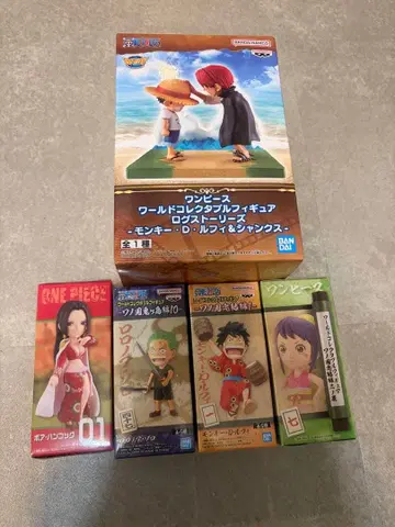 원피스 피규어 세트 루피 & 샹크스 핸콕 조로 국자