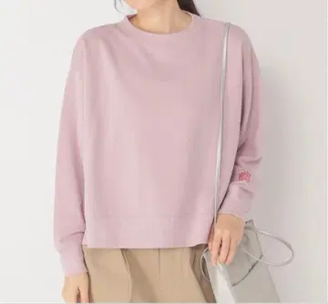 studio CLIP 자수 맨투맨 핑크 새상품