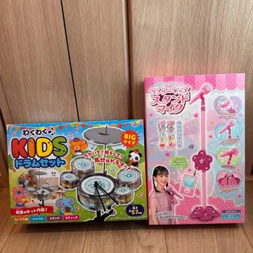 러블리 키즈 스탠드 마이크 & 두근두근 키즈 드럼 세트