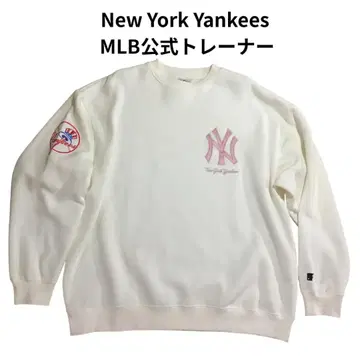 MLB 별주 와펜 자수 빅 실루엣 속기모 풀오버 맨투맨