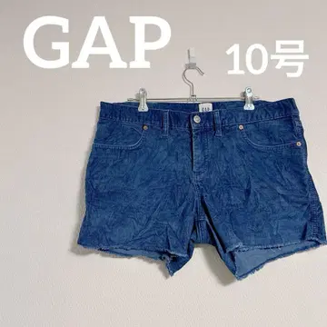 새상품급 GAP [10호] 코듀로이 숏팬츠 프린지 헴 블루