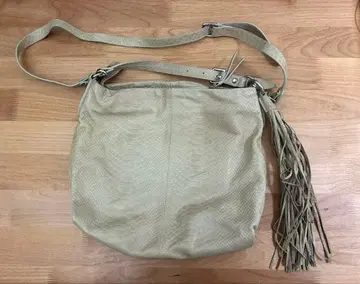 미사용 잔니 키아리니 숄더백 라이트 그린 그레이지