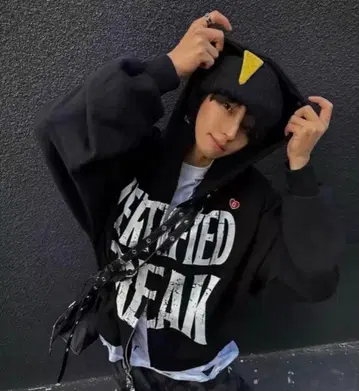 Grailz 24fw FREAK 더블 지퍼 후드티 M