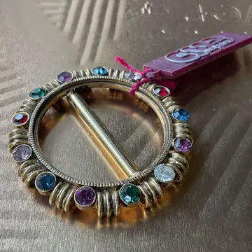 이탈리아 브랜드 스카프링 스카프 고정 골드 색유리