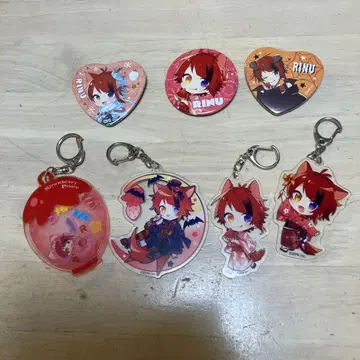 이누 아크릴 키링 캔뱃지