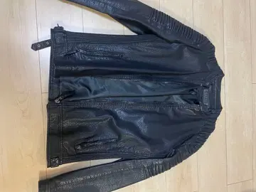 블랙 가죽 라이더 자켓 L 사이즈