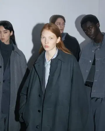 2YOKE Graphpaper 누벅 레더 카 코트