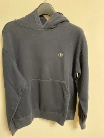 Champion 그레이 후드 부착 후드티