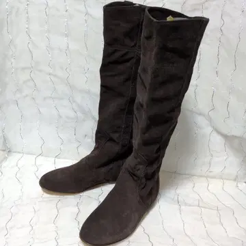 FABIO RUSCONI 스웨이드 롱 부츠 23~23.5cm 브라운