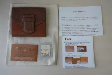 겐텐 에쿠바타나 3단 폴더형 지갑 코냑