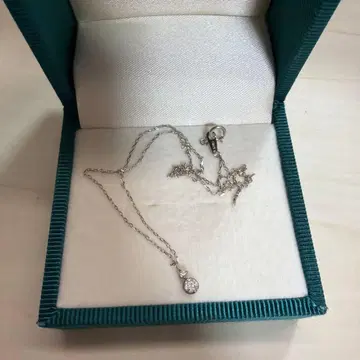 K10 화이트 골드 다이아몬드 목걸이