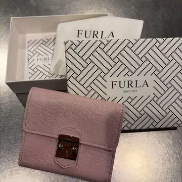FURLA 핑크 메트로폴리스 3단 폴더형 지갑