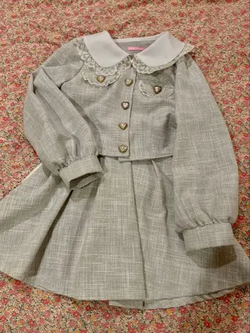 허니시나몬 카라 부착 셋업