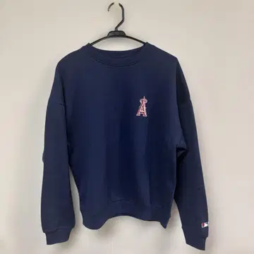 엔젤스 자수 네이비 긴팔 맨투맨