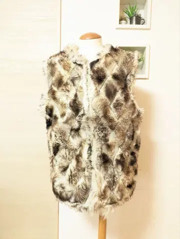 리버서블 가죽 퍼 베스트