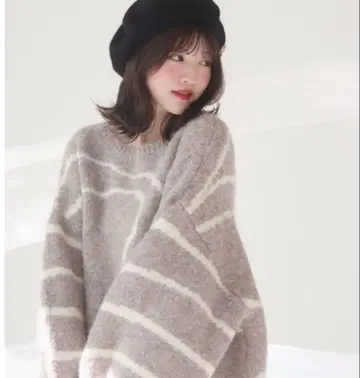 mellowneon 뉴앙스 라인 울 니트