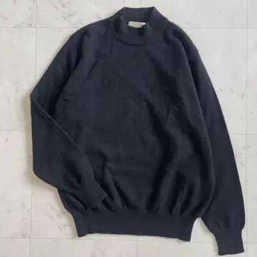 [ Ramuz라뮤즈 ] 캐시미어 100% 모크넥 니트 일본제 L 블랙