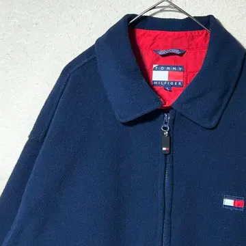 90s 타미힐피거 자수 로고 플리스 자켓 플래그 택 구제 의류