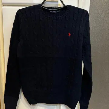 랄프 로렌 케이블 니트 네이비 M 사이즈