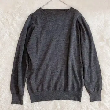 존스메들리 퓨어 뉴 울 100% 크루넥 니트 그레이 M