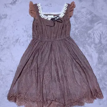 LIZ LISA 브라운 슬리브리스 원피스