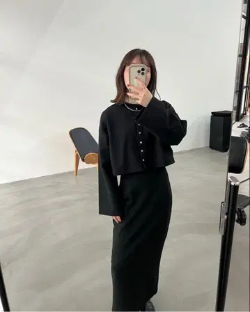 hinari 리브 타이트 스커트 블랙 니트 스커트 택 포함 미사용 새상품