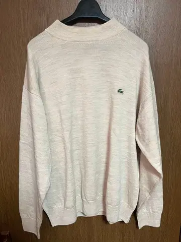 Lacoste 베이지 크루넥 스웨터