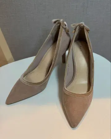 RANDA 베이지 스웨이드 하이힐 22.5cm