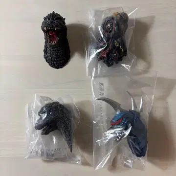 제일복권 고질라 대괴수 열전 G 몬스터 헤드 마그넷 4종 세트