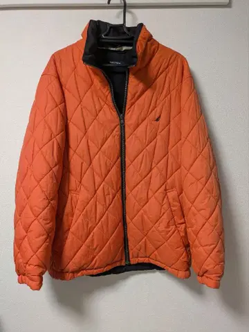 NAUTICA 오렌지 퀼팅 자켓 리버서블 2005년산