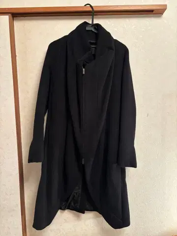 divka 블랙 울 혼방 롱 코트