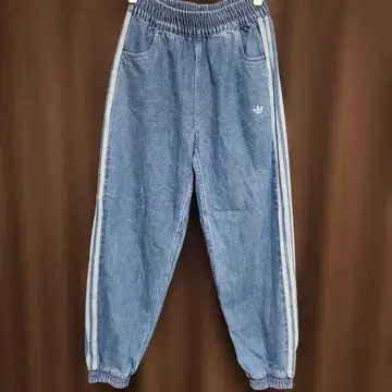 [컨디션 최상] 아디다스 데님 트랙 팬츠 M 삼선 블랙 핑크