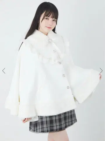 Ank Rouge 리본 포켓 케이프 코트