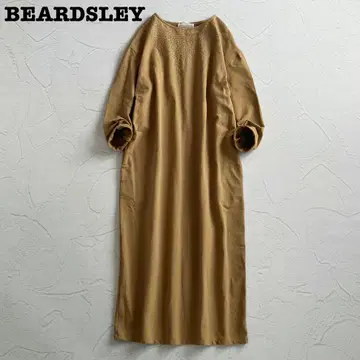 새상품급 비어즐리 프론트 자수 롱 원피스 개럴개런트 베이지