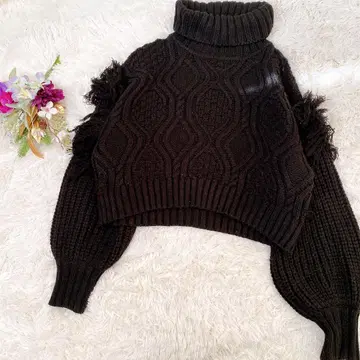 [ FREAKS STORE ] 터틀넥 케이블 니트(F