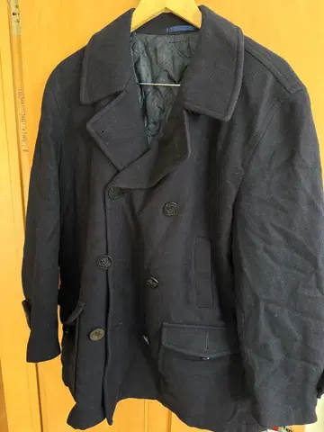 쇼난 공과 코트 네이비 더블 브레스트 코트 LL