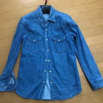 Wrangler 데님 웨스턴 셔츠 L
