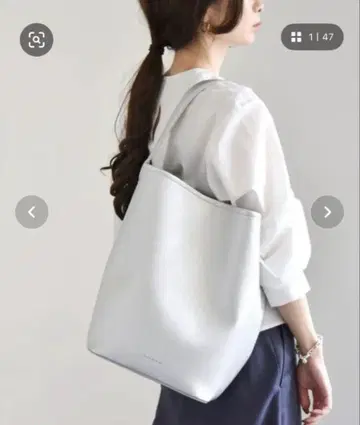 quaranciel 원핸들 토트백 실버