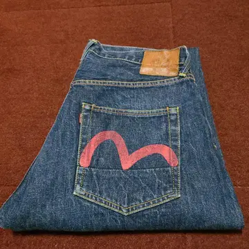 에비수 2001 핑크 갈매기 w35 가죽 패치 숨김 리벳 체인 스티치