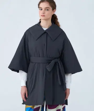 [ 완판 컬러 ] ballsey 패디드 트윌 벨티드 판초