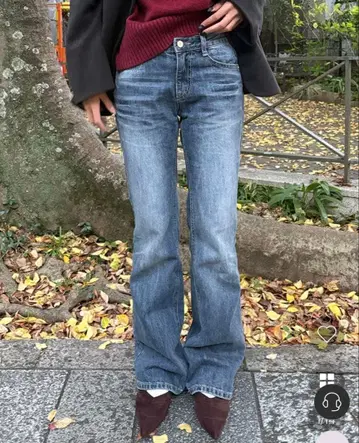 로우웨스트 포인트 워시 플레어 청바지