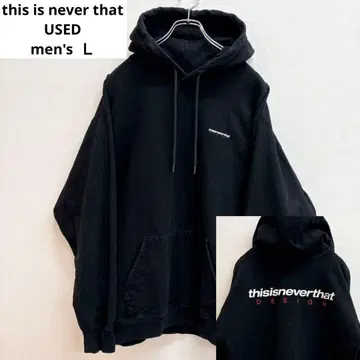한국 브랜드 thisisneverthat 네버댓 로고 후드티 남성용 L