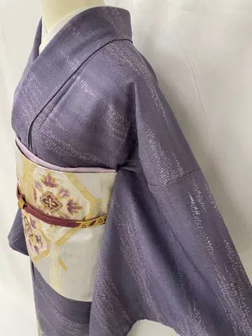 미사용 새상품 순수 실크 이중 기모노 작가 호몬기 단품