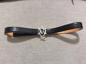 ALEXANDER MCQUEEN 블랙 가죽 벨트